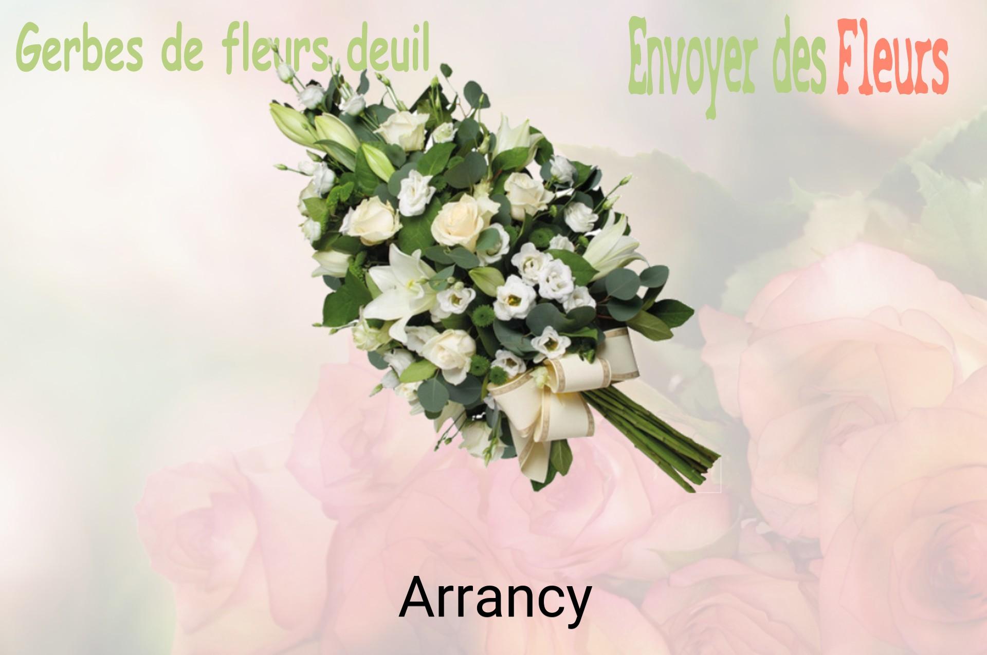 Gerbe de fleurs de deuil livrée à Arrancy